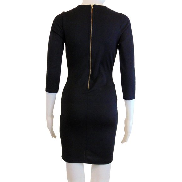 UK2LA Black Cross over Bust Dress Size S - Picture 2 of 3